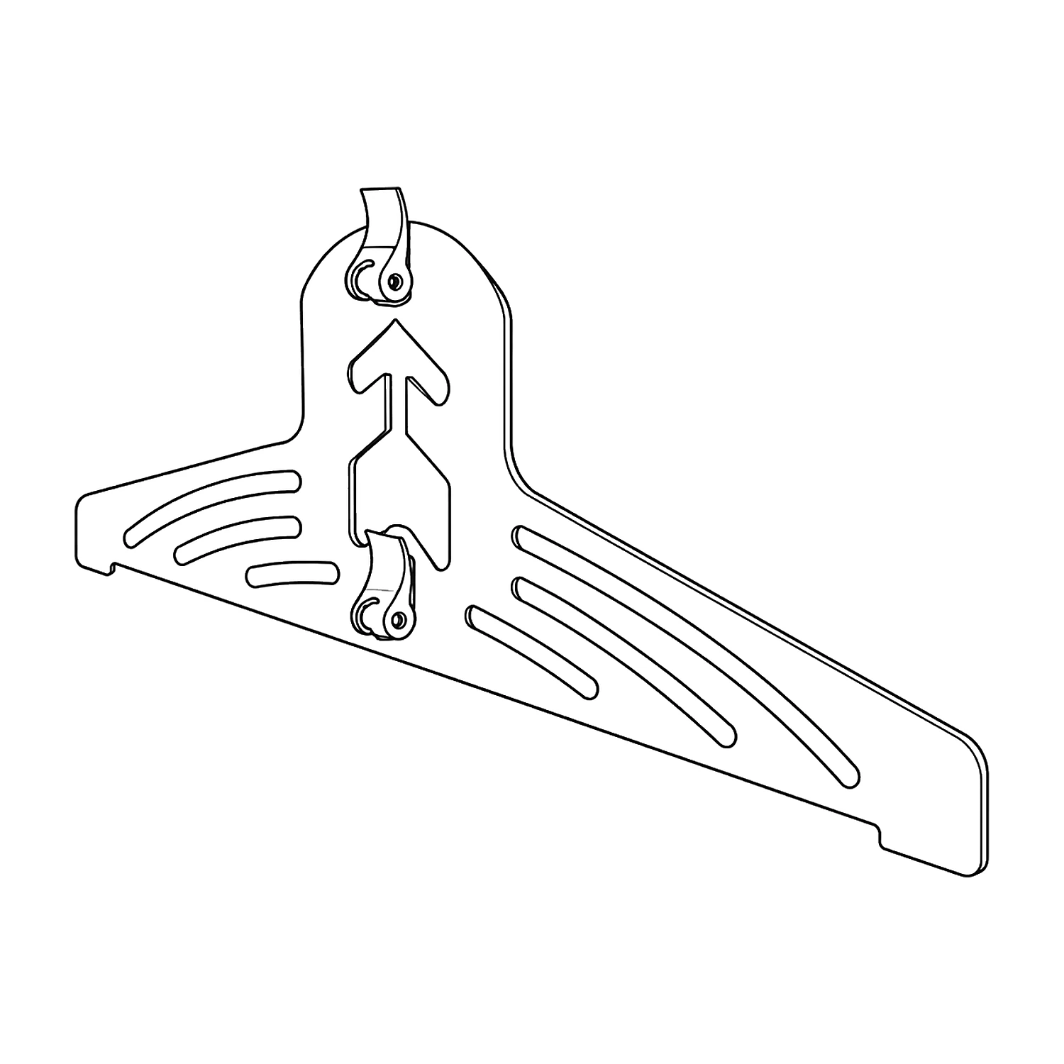 Side locked foot 20 inch line drawing