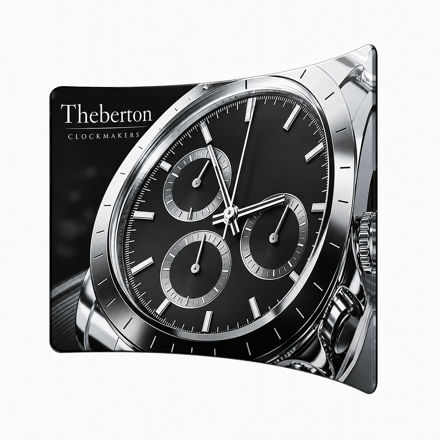 Soft Touch Curved Fabric Display - 3m Wide - Double-Sided, shown with example artwork
