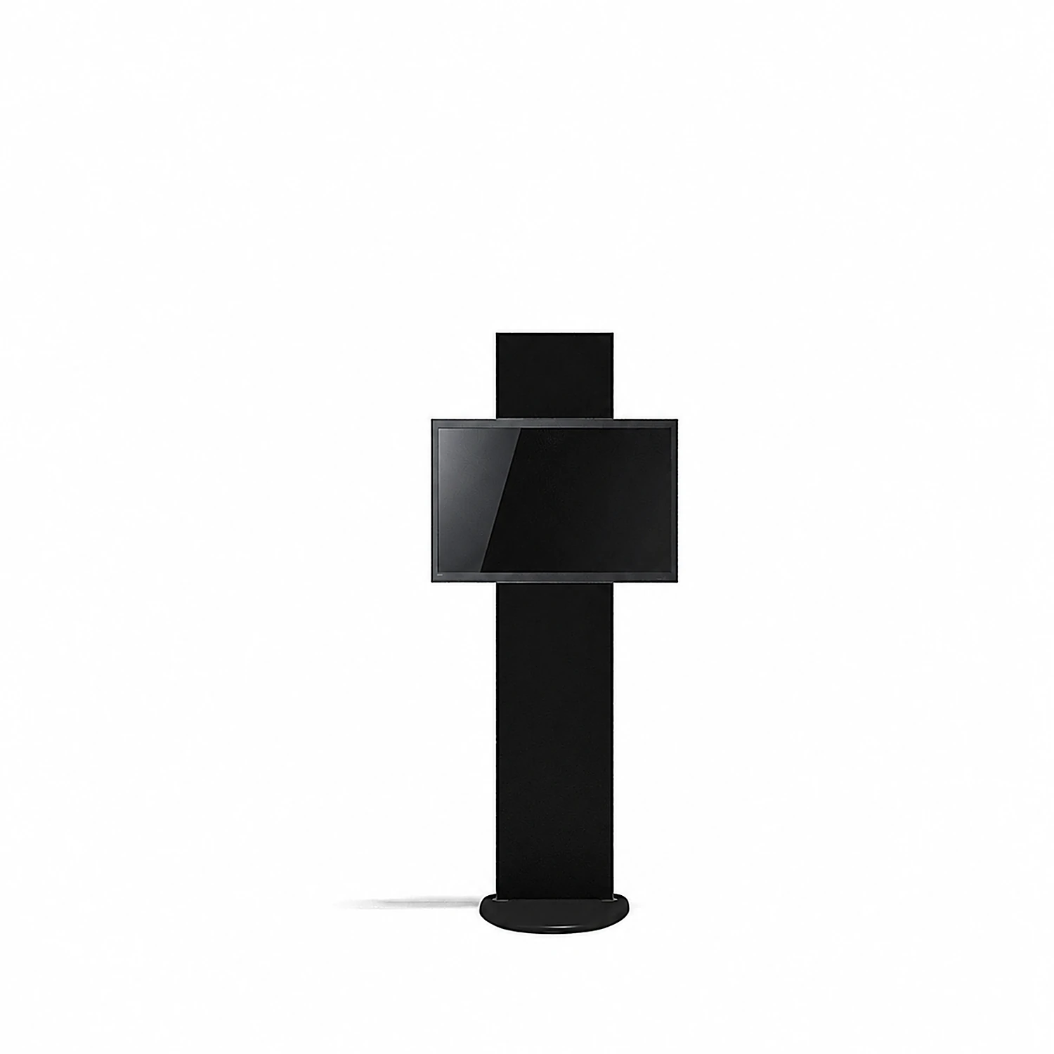 Standroid Monitor Stand - Adjustable Height - 24 to 46 inch Screens, shown with example artwork