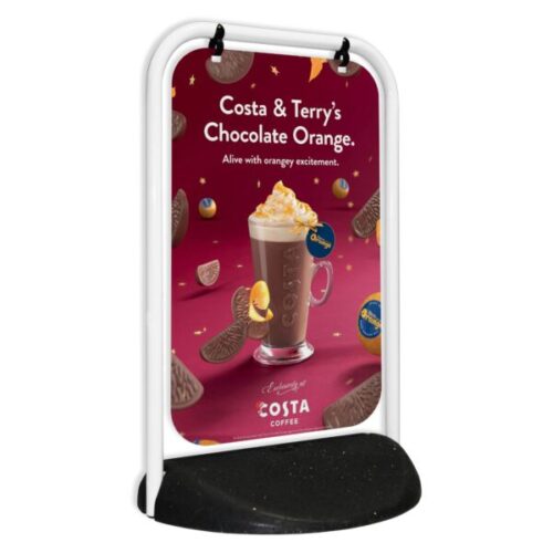 Swinger 2 Pavement Sign - 500mm x 750mm - Double-Sided Print