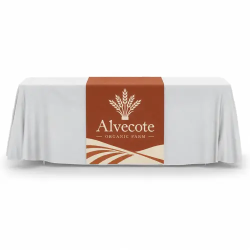 Table Runner - 2000mm x 600mm - Full Colour Print, shown with example artwork