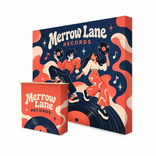 Textile Straight Fabric Pop-up Stand - 3x4 - 2995mm x 2262mm, shown with example artwork