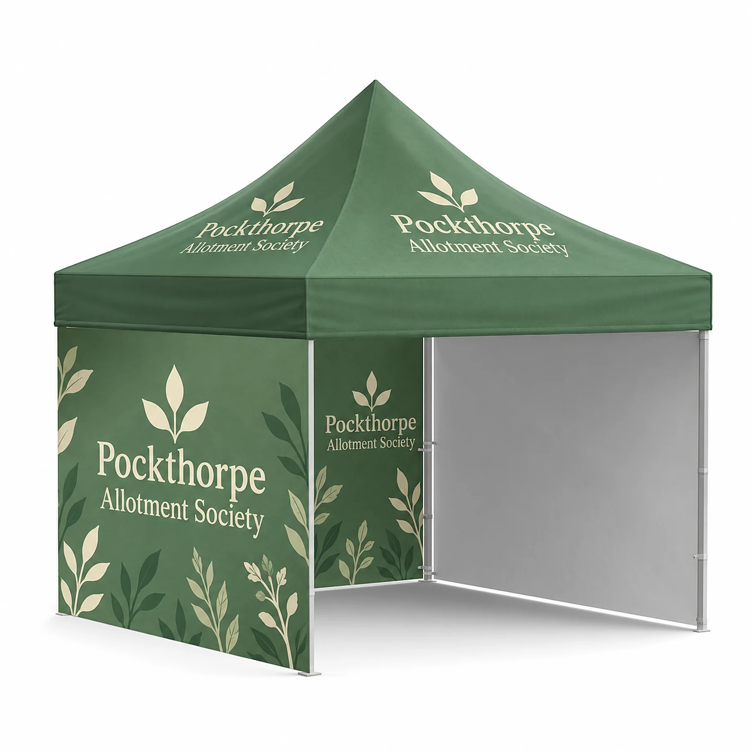 The Complete Gazebo - 3m x 6m - Custom Printed, shown with example artwork