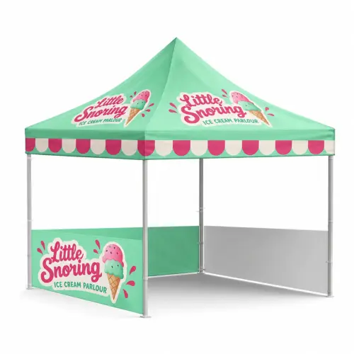 The Imperial Gazebo - 3m x 6m - Custom Printed Weatherproof Canopy, shown with example artwork
