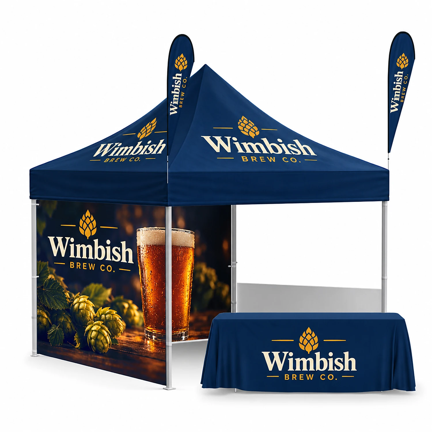 Vision Plus Gazebo Kit - 3m x 6m - Custom Printed, shown with example artwork