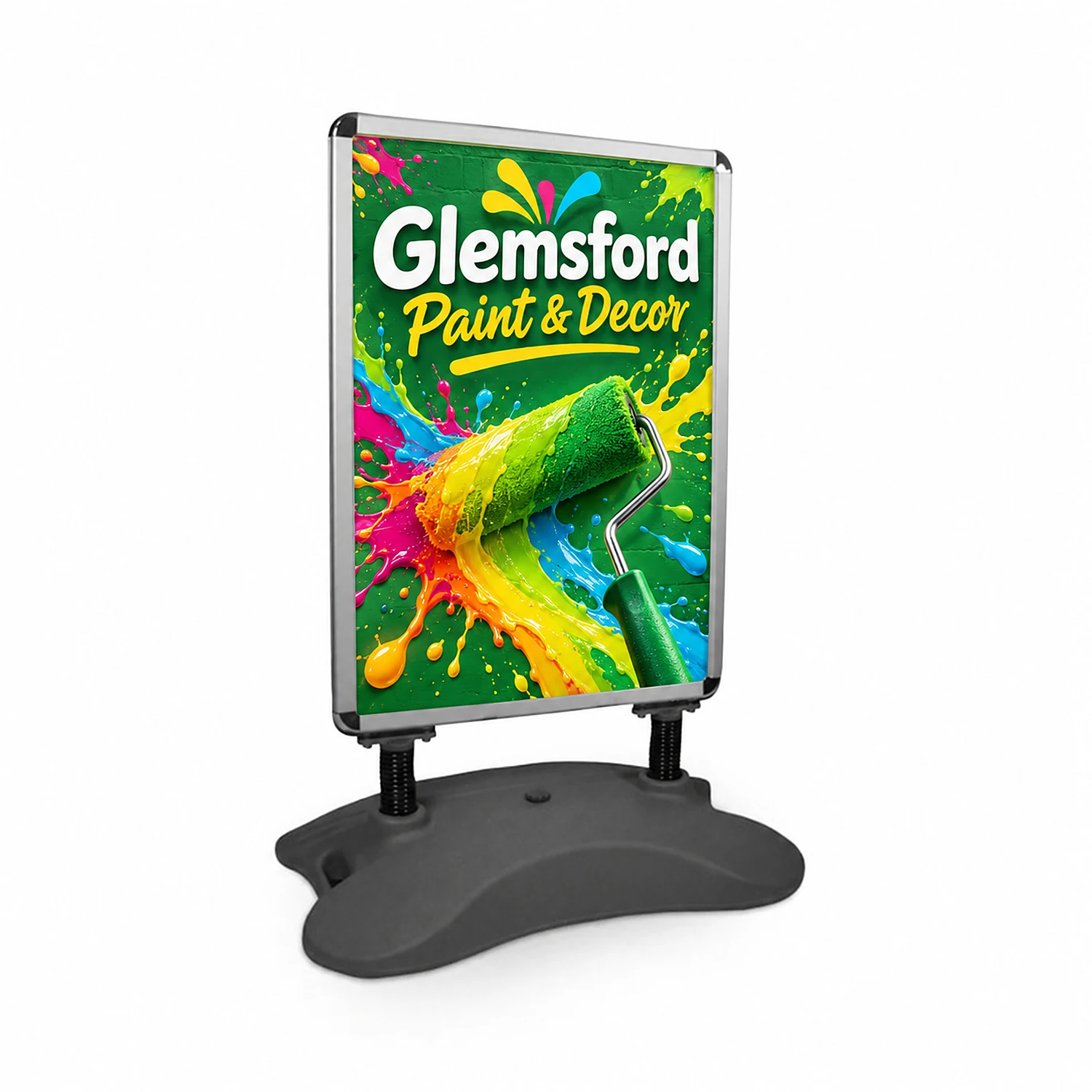 Vision Site Master A-Board - Double-Sided Full Colour Print - A2 Size, shown with example artwork