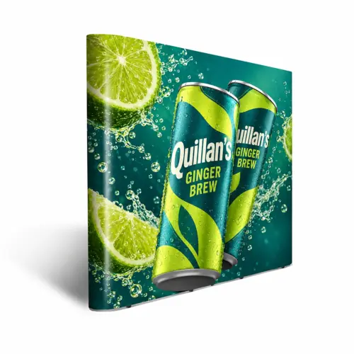 Vision Value Pop-Up Exhibition Display Wall - 3x5 - Straight, shown with example artwork