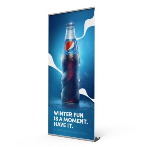 Wave Roller Banner - 1200mm W x 2000mm H - Single-Sided