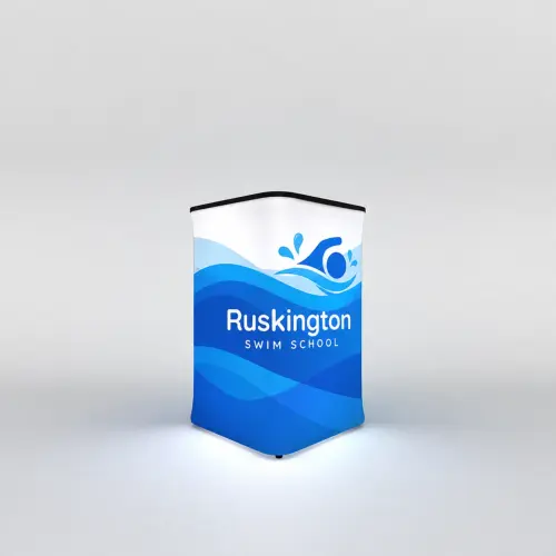 WaveLight® Air Backlit Inflatable Counter - Square Medium, shown with example artwork