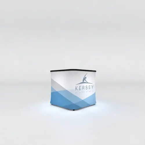 WaveLight® Air Backlit Inflatable Counter - Square Mini, shown with example artwork