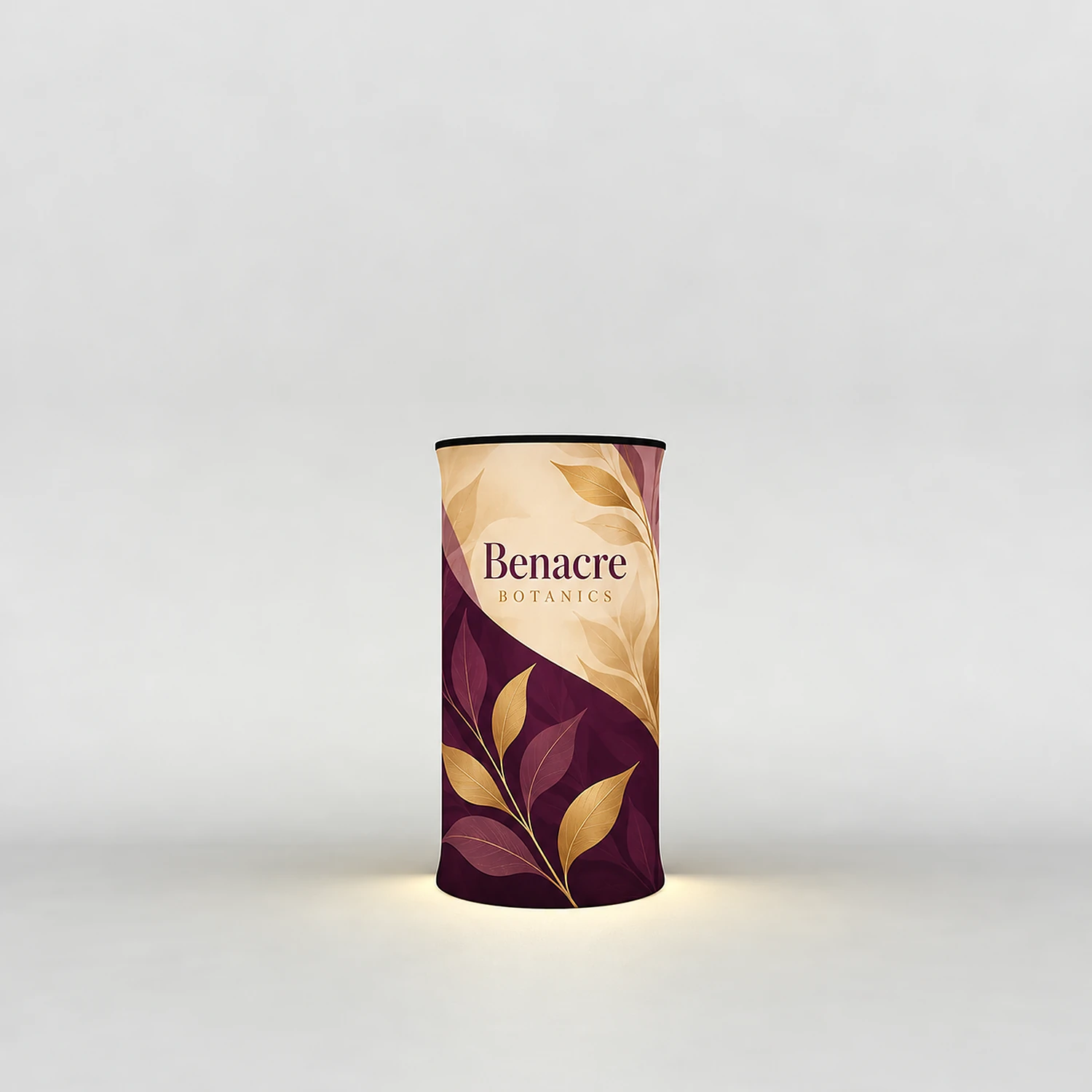 WaveLight® Air Inflatable Backlit Circular Tower - 800 x 800 x 1500 mm, shown with example artwork