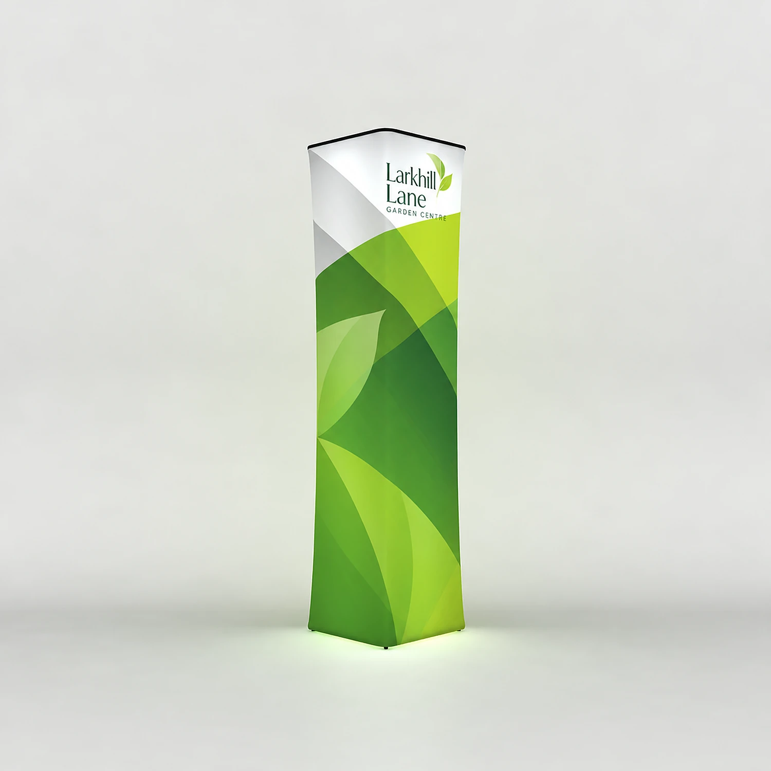 WaveLight® Air Inflatable Backlit Square Tower - 800 x 800 x 3200 mm, shown with example artwork