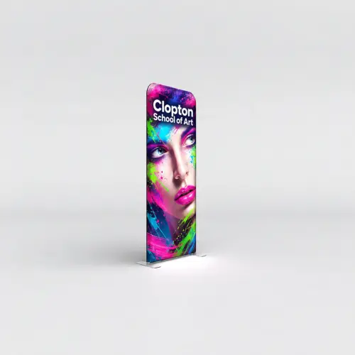 WaveLight® Backlit Display Wall - 3ft - Single-Sided, shown with example artwork