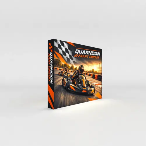 WaveLight® Casonara SEG Light Box Display - 10ft - Double-Sided, shown with example artwork