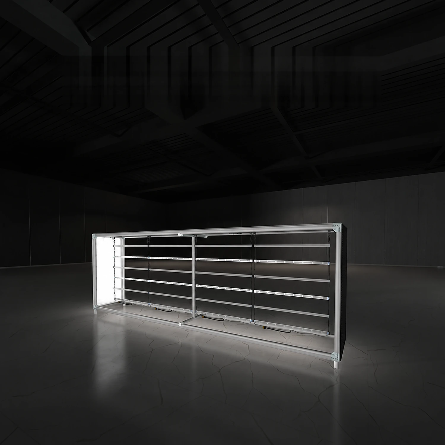 WaveLight® Casonara SEG Light Counter 300M Full Kit - 2950x500x1050mm, shown with example artwork