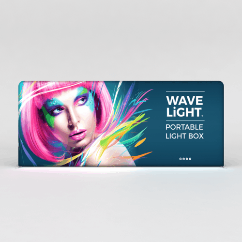 WaveLight® Backlit Display Wall - 18.5ft - Single-Sided