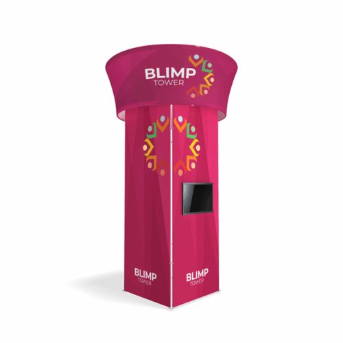 WaveLine® Square Blimp Tower with 10' x 42" Tapered Tube Blimp