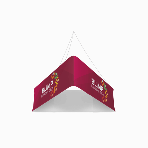 Trio Blimp - Hanging Banner System - Single-Sided Graphic - 8ft x 48in