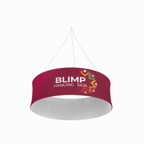 Tube Blimp - Hanging Banner System - Single-Sided Print - 12ft x 48in