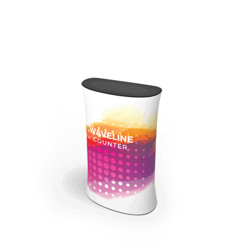 44" WaveLine® Counter M - Flat-Pack Display Counter - 1100x700x330mm