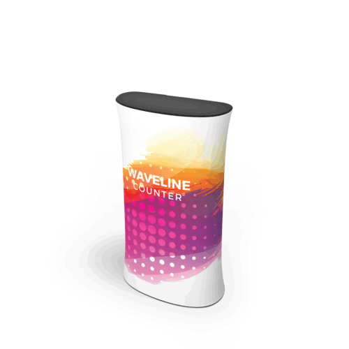 49" WaveLine® Counter ML - Flat-Pack Display Counter - 1245x700x330mm