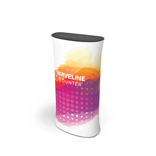 54" WaveLine® Counter L - Flat-Pack Display Counter - 1370x700x330mm