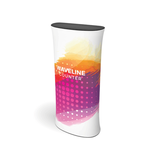 59" WaveLine® Counter XL - Flat-Pack Display Counter - 1500x700x330mm