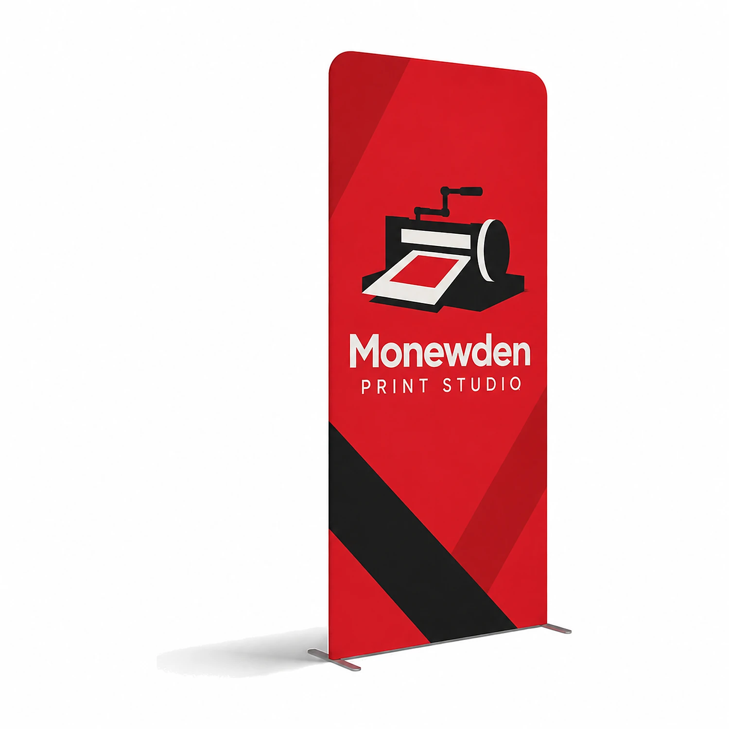 WaveLine® Display Wall D - Hardware with Double-Sided Print, shown with example artwork