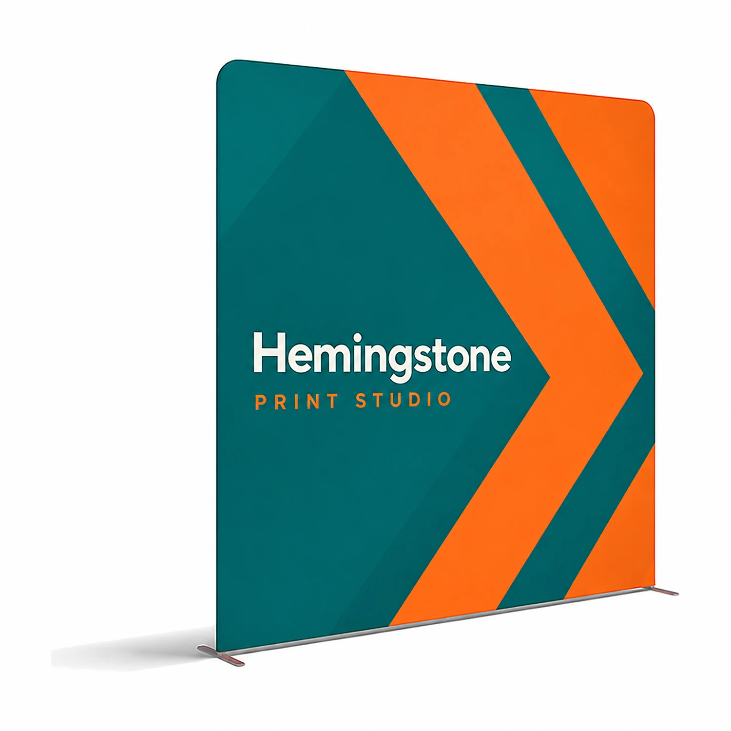 WaveLine® Display Wall G - Hardware with Double-Sided Print, shown with example artwork