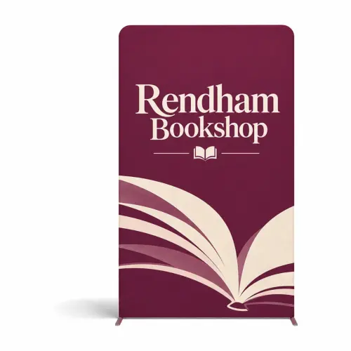 WaveLine® Display Wall K - Hardware with Double-Sided Print, shown with example artwork