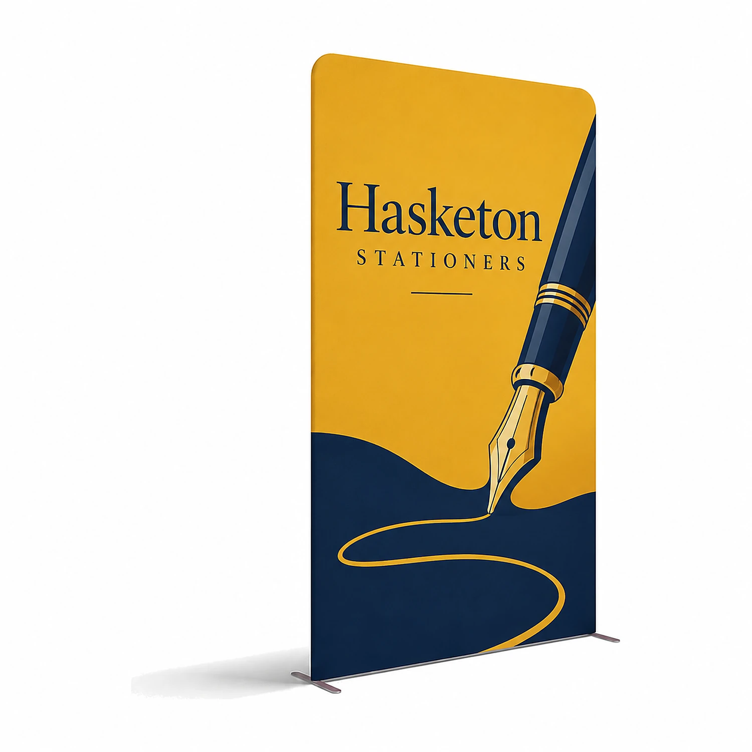 WaveLine® Display Wall K - Hardware with Double-Sided Print, shown with example artwork