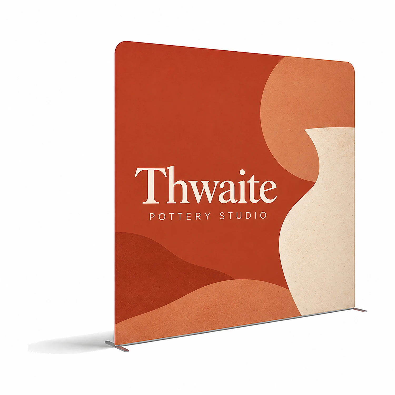 WaveLine® Display Wall P - Hardware with Double-Sided Print, shown with example artwork