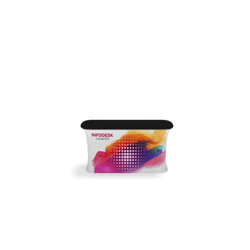 WaveLine InfoDesk Counter - Straight - 68.4" x 19.2" x 39.4"