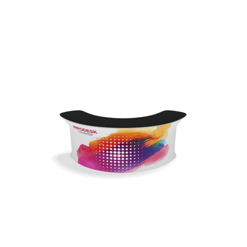 WaveLine InfoDesk Counter - Convex Curved - 104.4" x 43.2" x 39.4"