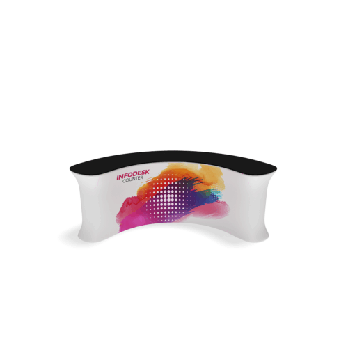 WaveLine InfoDesk Counter - Concave Curved - 104.4" x 43.2" x 39.4"