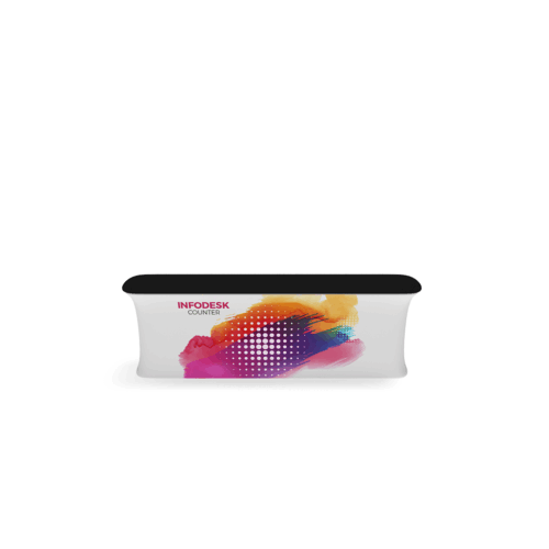 WaveLine InfoDesk Counter - Straight - 116.4" x 19.2" x 39.4"