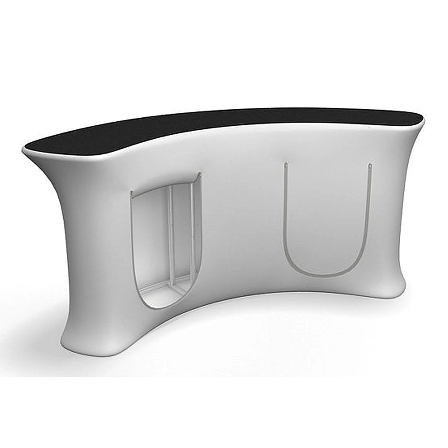 WaveLine InfoDesk Counter curved counter with zip door