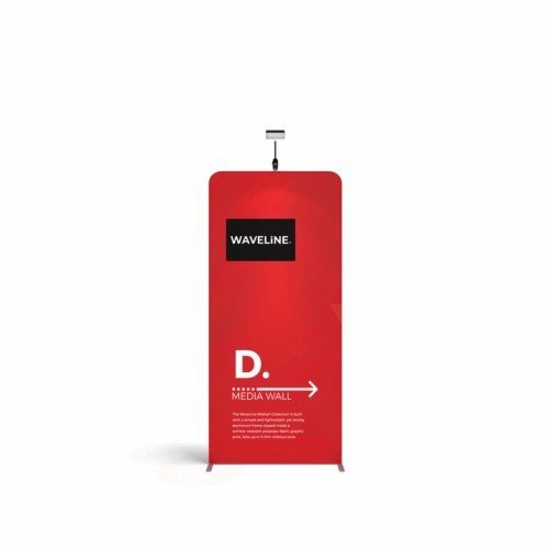 WaveLine® Display Wall D - Hardware with Double-Sided Print