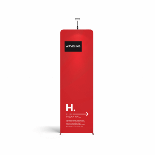 WaveLine® Display Wall H - Hardware with Double-Sided Print