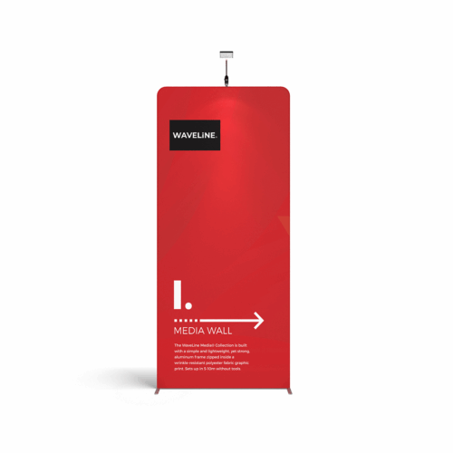 WaveLine® Display Wall I - Hardware with Double-Sided Print