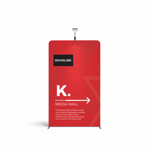 WaveLine® Display Wall K - Hardware with Double-Sided Print