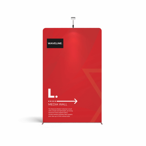 WaveLine® Display Wall L - Hardware with Double-Sided Print