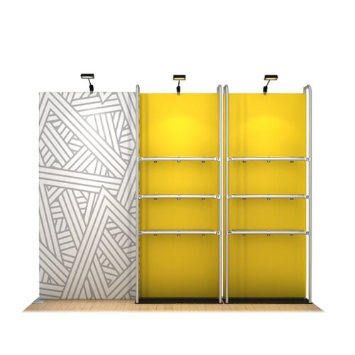 WaveLine® Merchandiser Kit 16 - White Base - Single-Sided Graphic