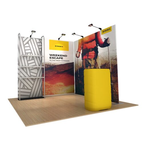 WaveLine® Merchandiser Kit 20 - Black Base - Single-Sided Graphic