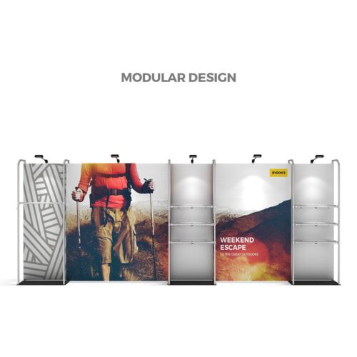 WaveLine® Merchandiser Kit 04 - White Base - Single-Sided Graphic