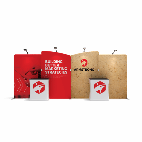 WaveLine Media® WLMEAAE Tension Fabric Display Kit 02 - Double-Sided