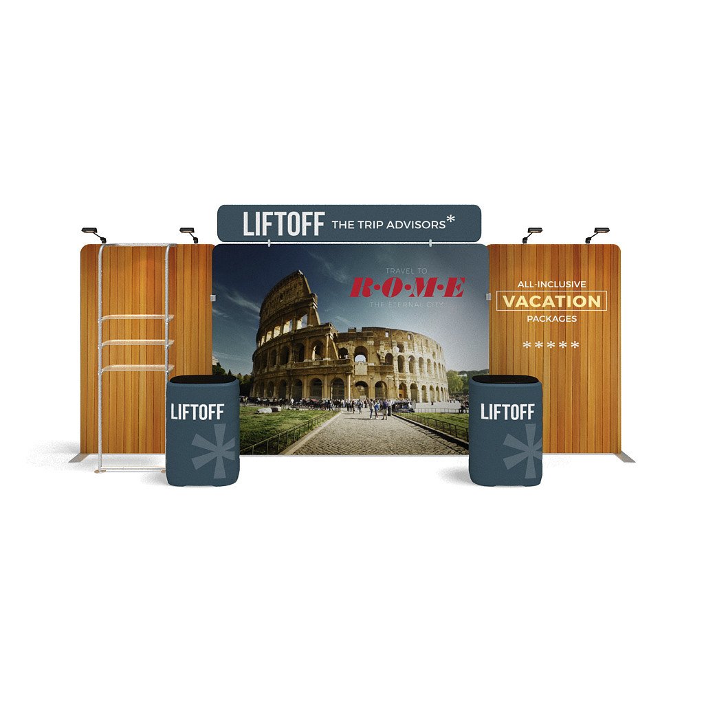 WaveLine Media® WLMEFE Tension Fabric Display Kit 03 - Single-Sided