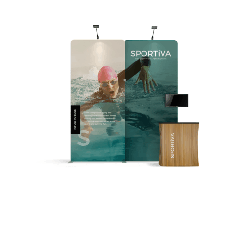 WaveLine Media® WLMII Tension Fabric Display Kit 02 - Double-Sided