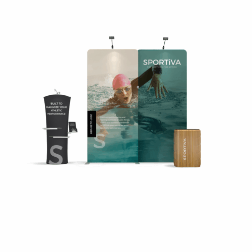 WaveLine Media® WLMII Tension Fabric Display Kit 04 - Double-Sided