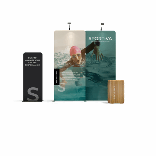 WaveLine Media® WLMII Tension Fabric Display Kit 05 - Double-Sided
